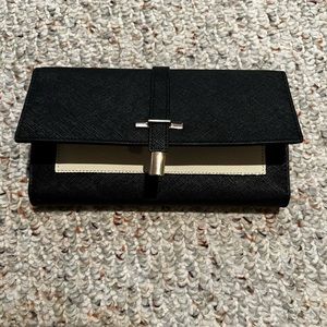 Black slim wallet with lots of space